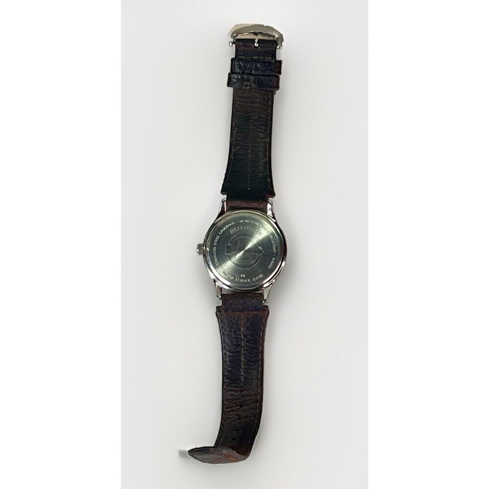 Timex Expedition Mens Watch 36mm Green Dial Leather Indiglo Date *Needs Battery - Picture 8 of 13